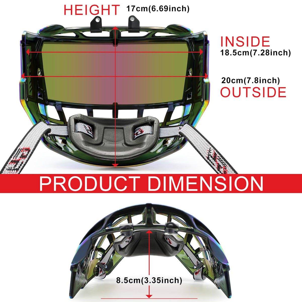 GY Hockey Full Shield Visor Junior Ice Hockey Helmet Full Face Protection Visor Youth Anti-Scratch/Anti-Fog