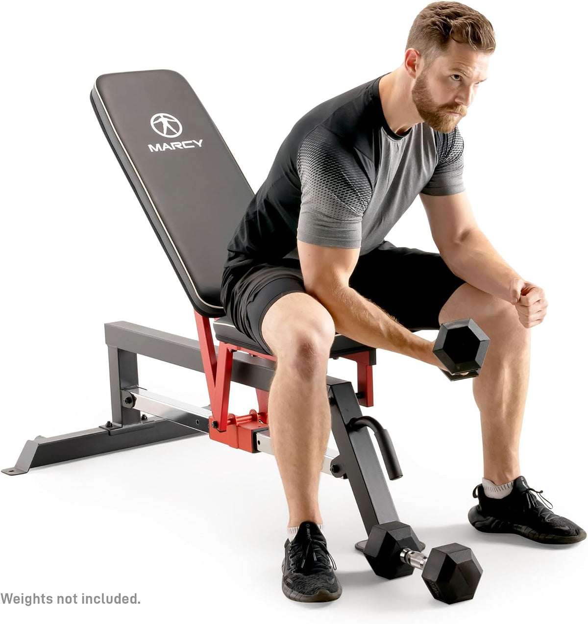 Marcy Foldable Standard Weight Benches, Adjustable Strength Training Benches for Full Body Workout