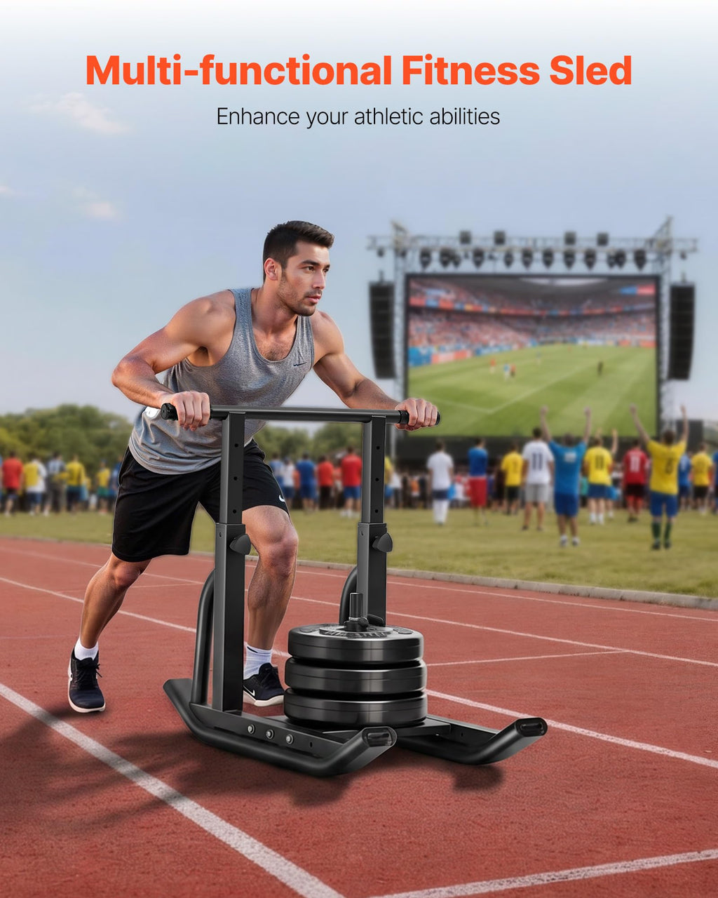VEVOR Weight Sled,Workout Sled for Push-Pull Running & Strength Training