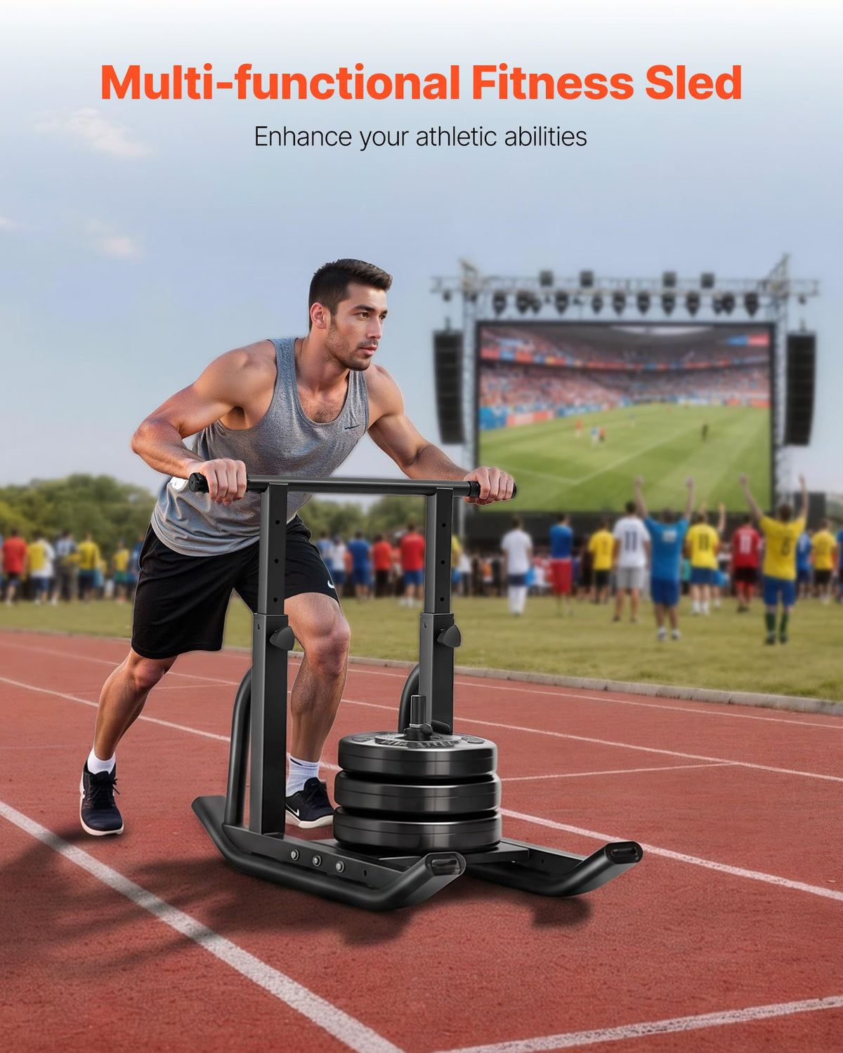 VEVOR Weight Sled,Workout Sled for Push-Pull Running & Strength Training