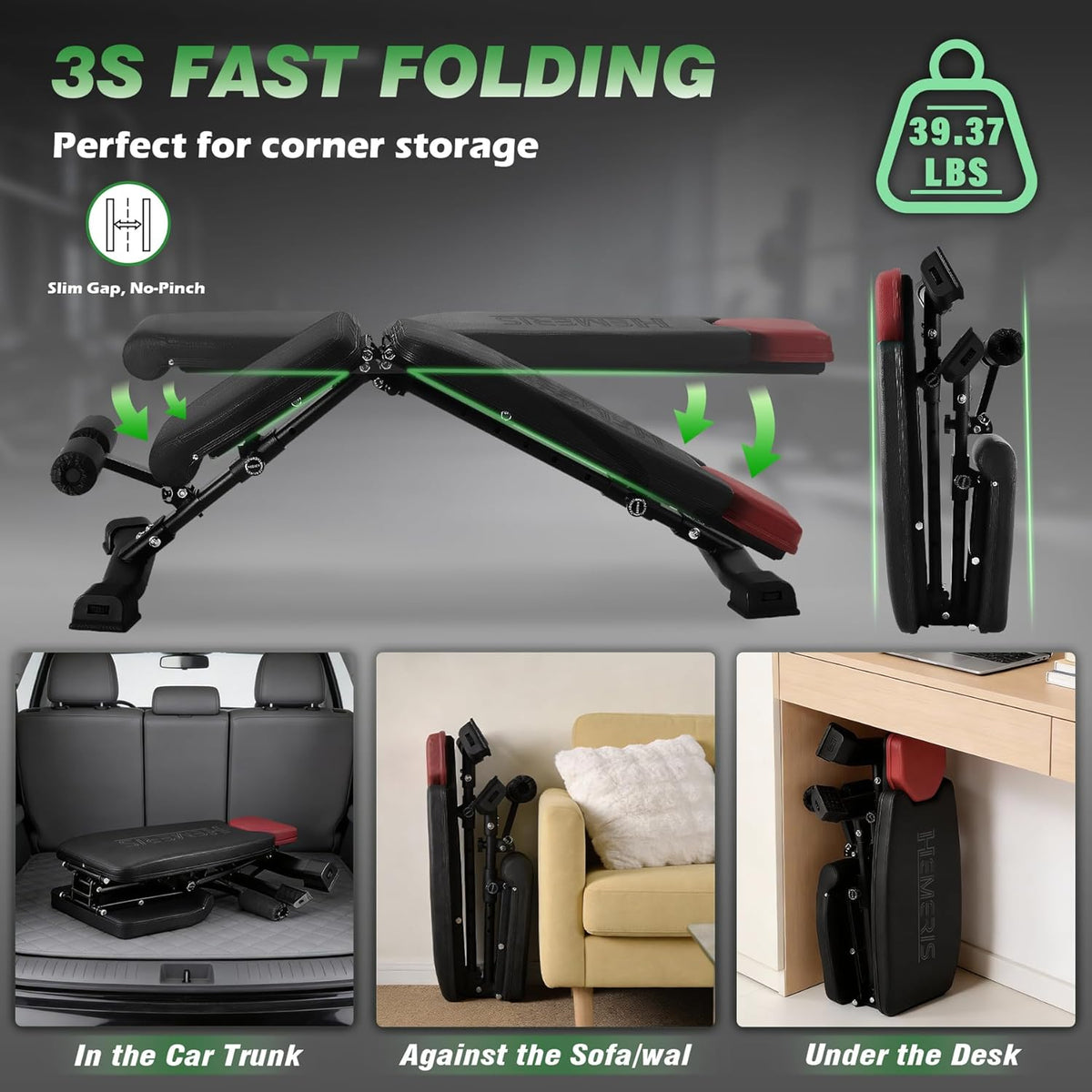 Adjustable Weight Bench 32 In Backrest