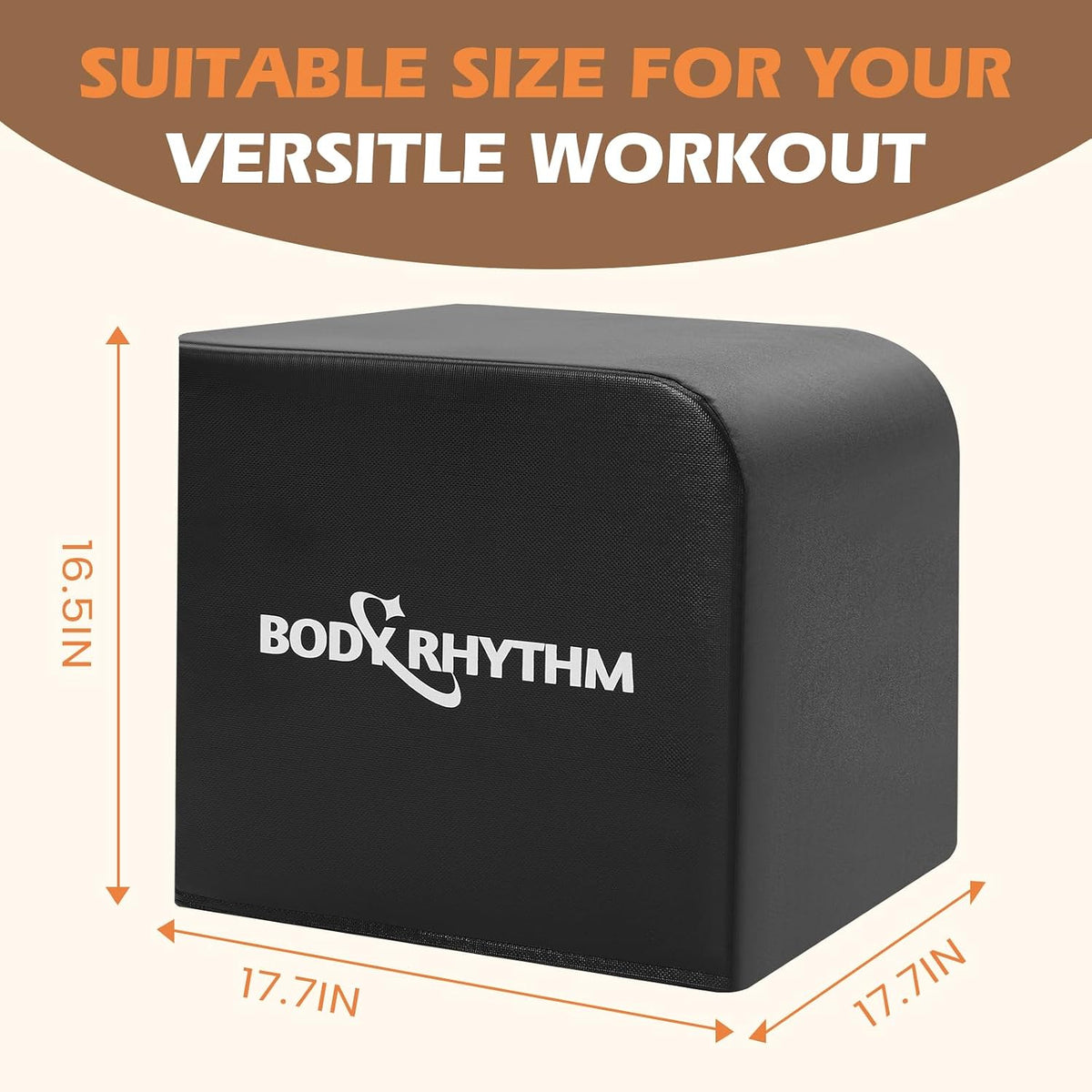 BODYRHYTHM Multi-Functional Total Body Workout Box for Hip Thrust, Glute Bridge, Box Jump Training, Hip Thrust Bench Booty Workout Box Platform.