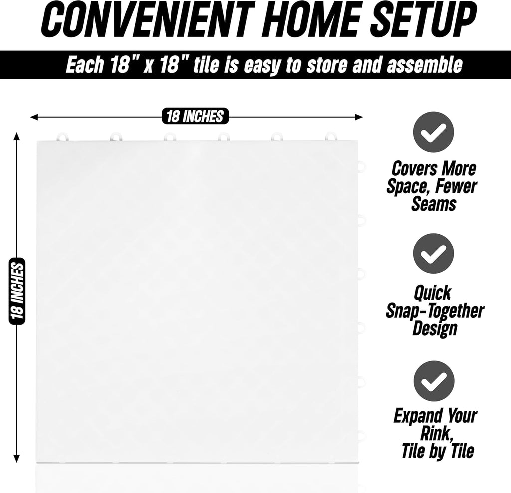 Better Hockey Extreme Dryland Flooring Tiles - Synthetic Ice Panels for Hockey, Professional Quality Training Aid for Shooting, Passing and Stickhandling