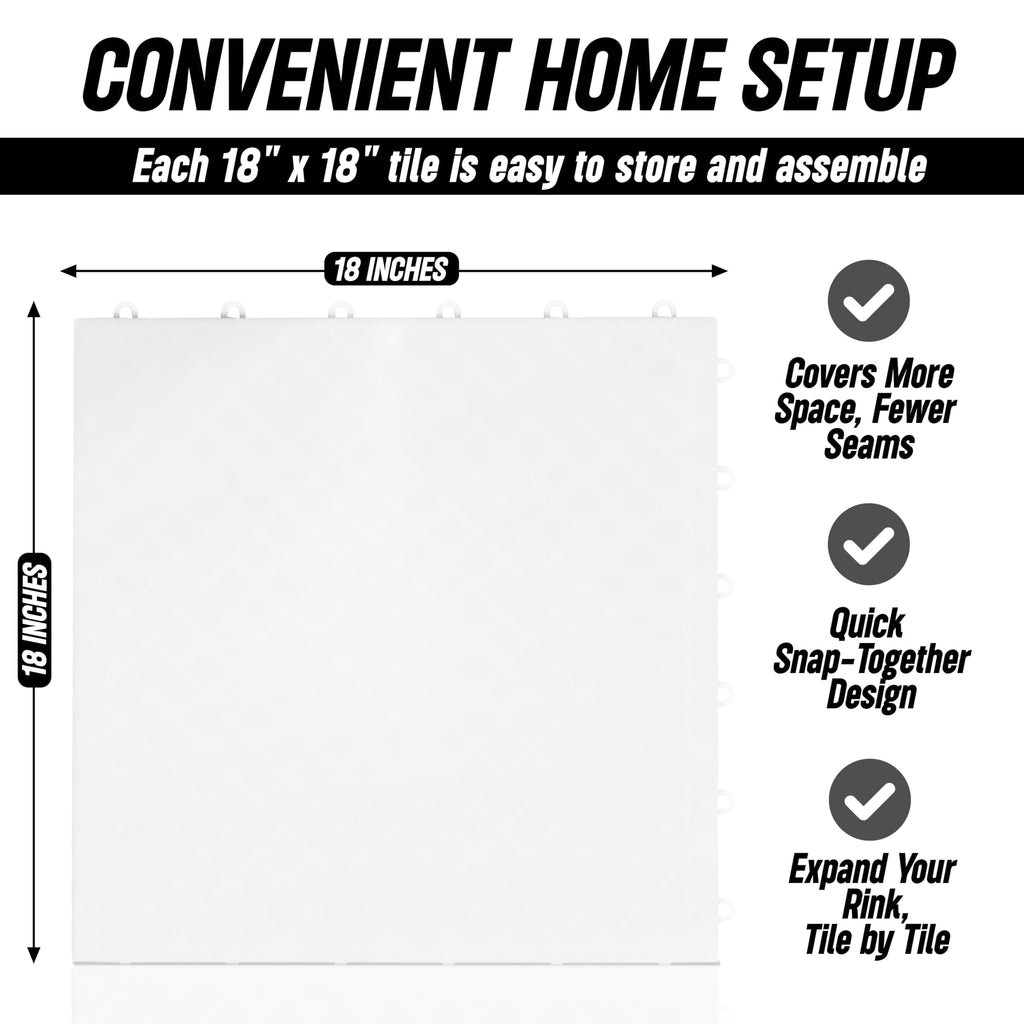 Better Hockey Extreme Dryland Flooring Tiles - Synthetic Ice Panels for Hockey, Professional Quality Training Aid for Shooting, Passing and Stickhandling