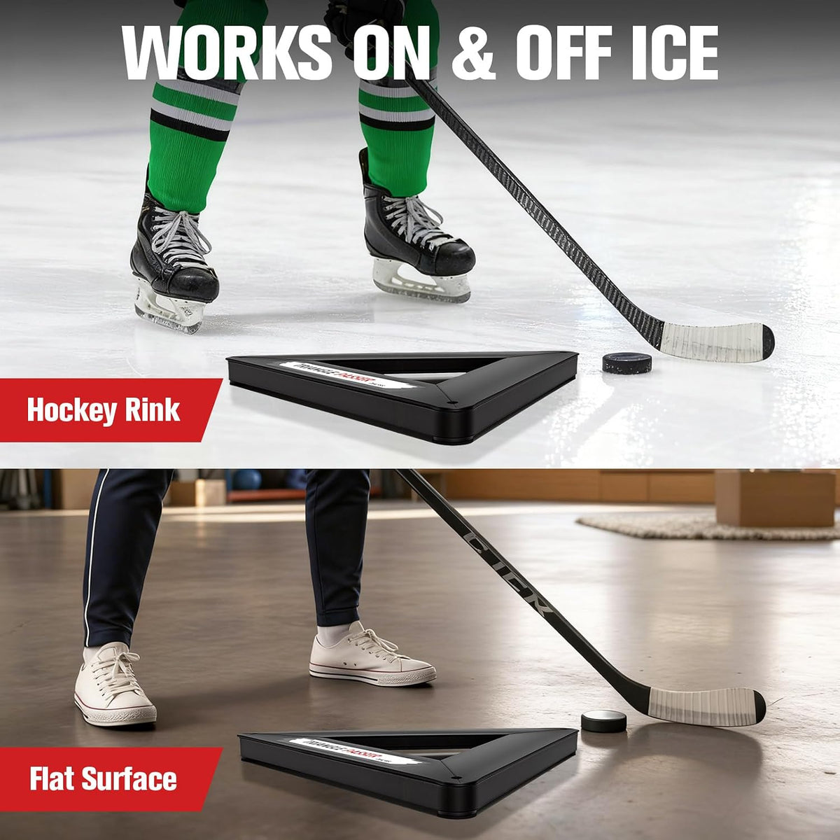 ZEALFEEL Triangle Hockey Rebounder, 26 Inch Passer Training Aid