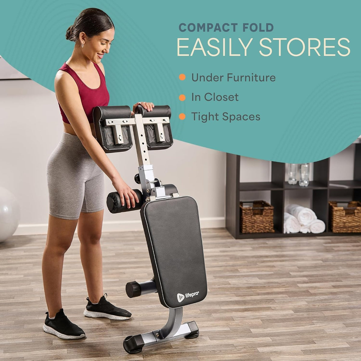 Lifepro SculptTrainer Roman Chair â 20+ Exercises, Foldable, 330 lb Cap