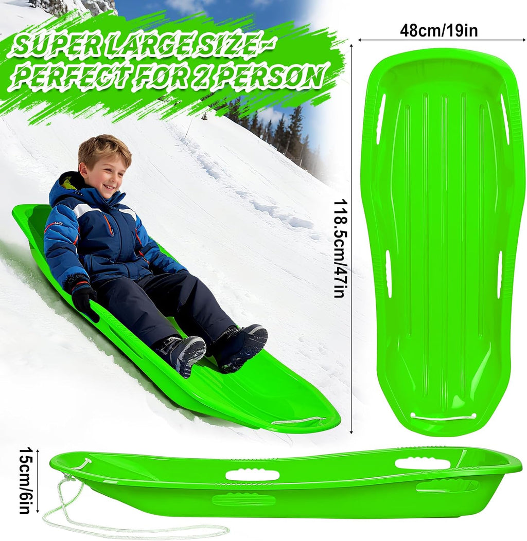 Large Sturdy Snow Sleds for Both Kids and Adults,48â
