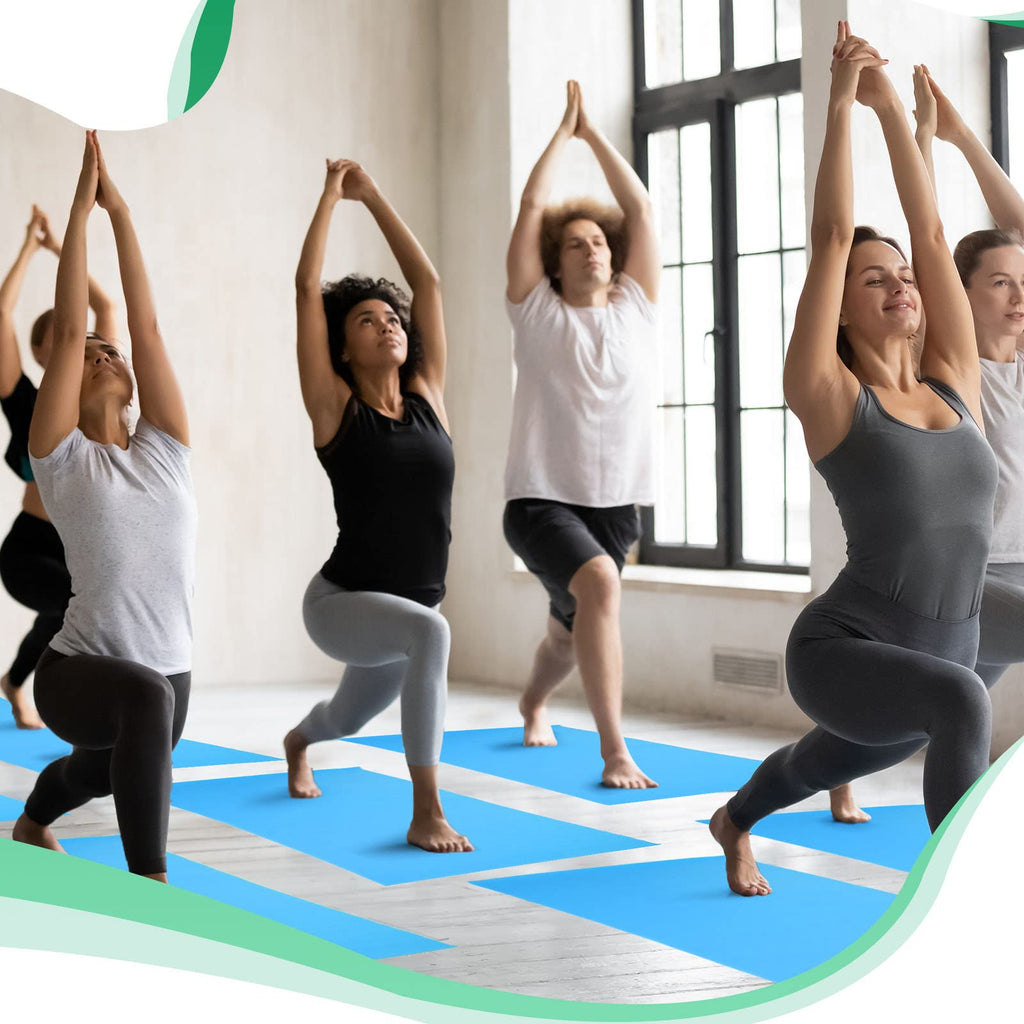 Amylove 12 Pieces Yoga Mats Bulk 68x24x0.12 Inch Exercise Non Slip Fitness Workout Mats for Women Men Home Workout Gym Yoga