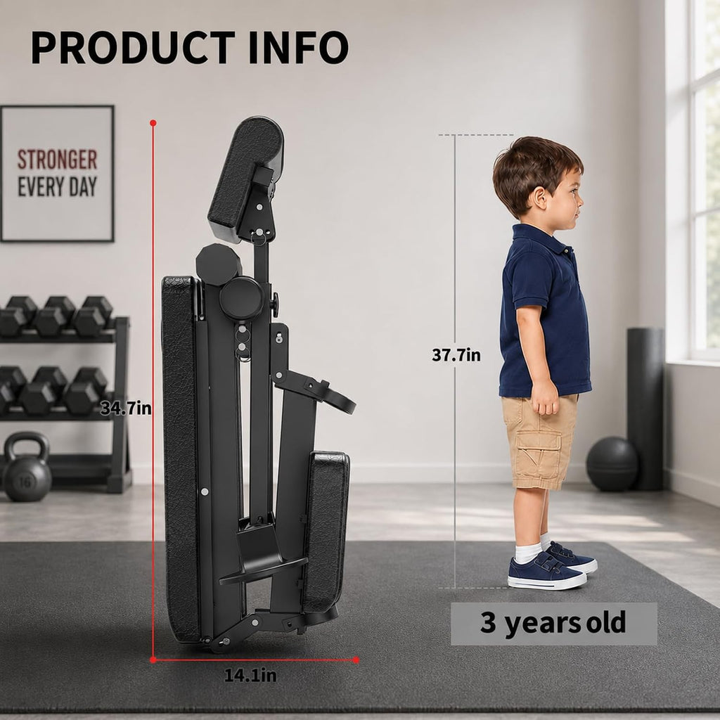 K KiNGKANG Adjustable Weight Bench, 660lbs Capacity Foldable Workout Bench with 7 Back Positions & 3 Seat Positions, Multi-Function Incline Decline Flat Exercise Bench for Full Body Workout, Home Gym Equipment
