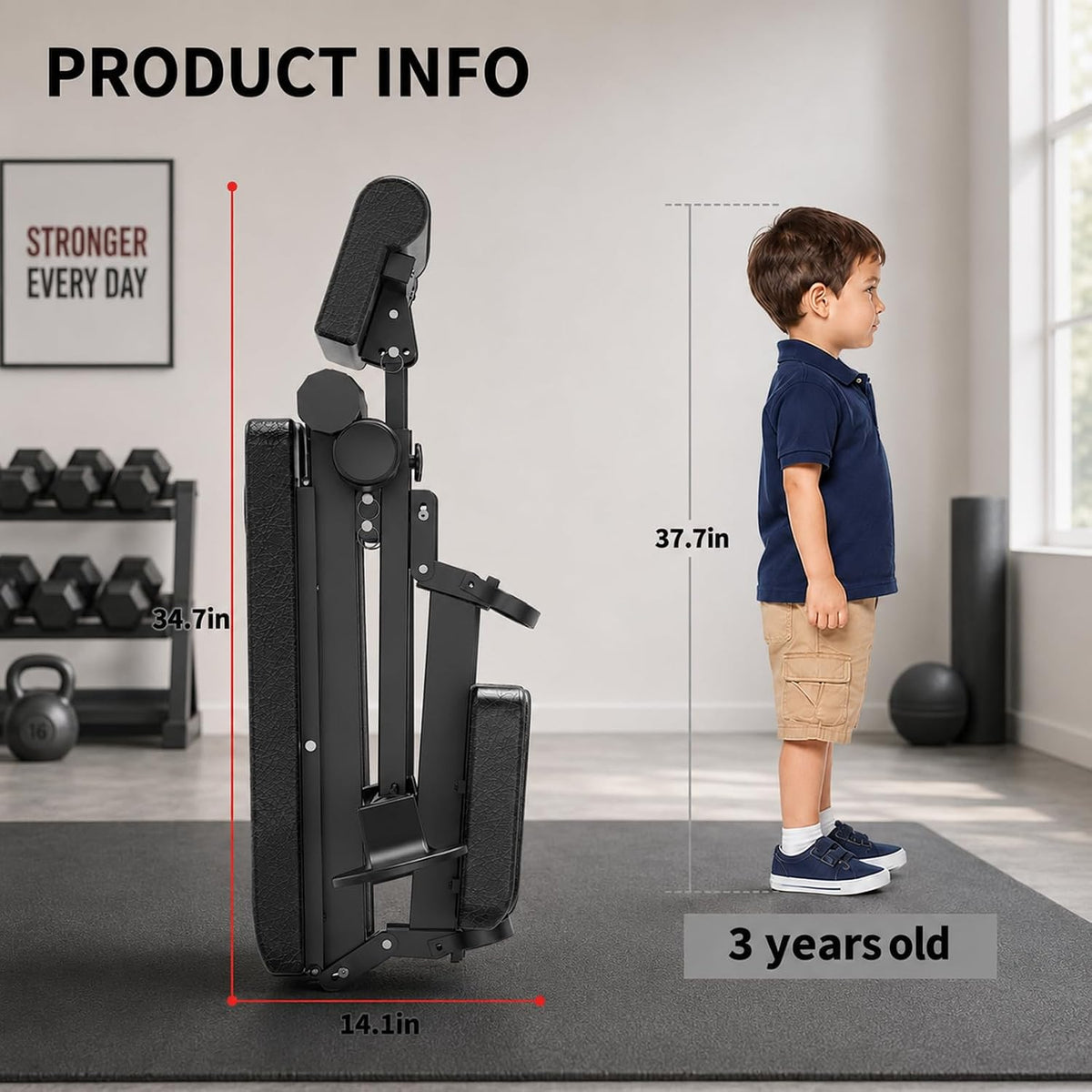K KiNGKANG Adjustable Weight Bench, 660lbs Capacity Foldable Workout Bench with 7 Back Positions & 3 Seat Positions, Multi-Function Incline Decline Flat Exercise Bench for Full Body Workout, Home Gym Equipment