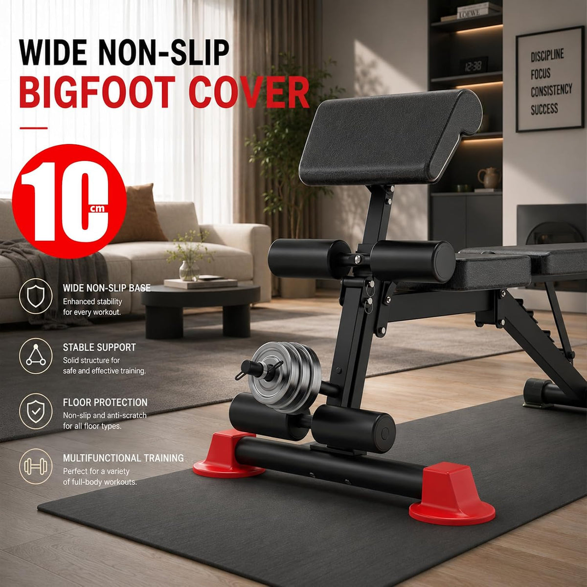 K KiNGKANG Adjustable Weight Bench, 660lbs Capacity Foldable Workout Bench with 7 Back Positions & 3 Seat Positions, Multi-Function Incline Decline Flat Exercise Bench for Full Body Workout, Home Gym Equipment