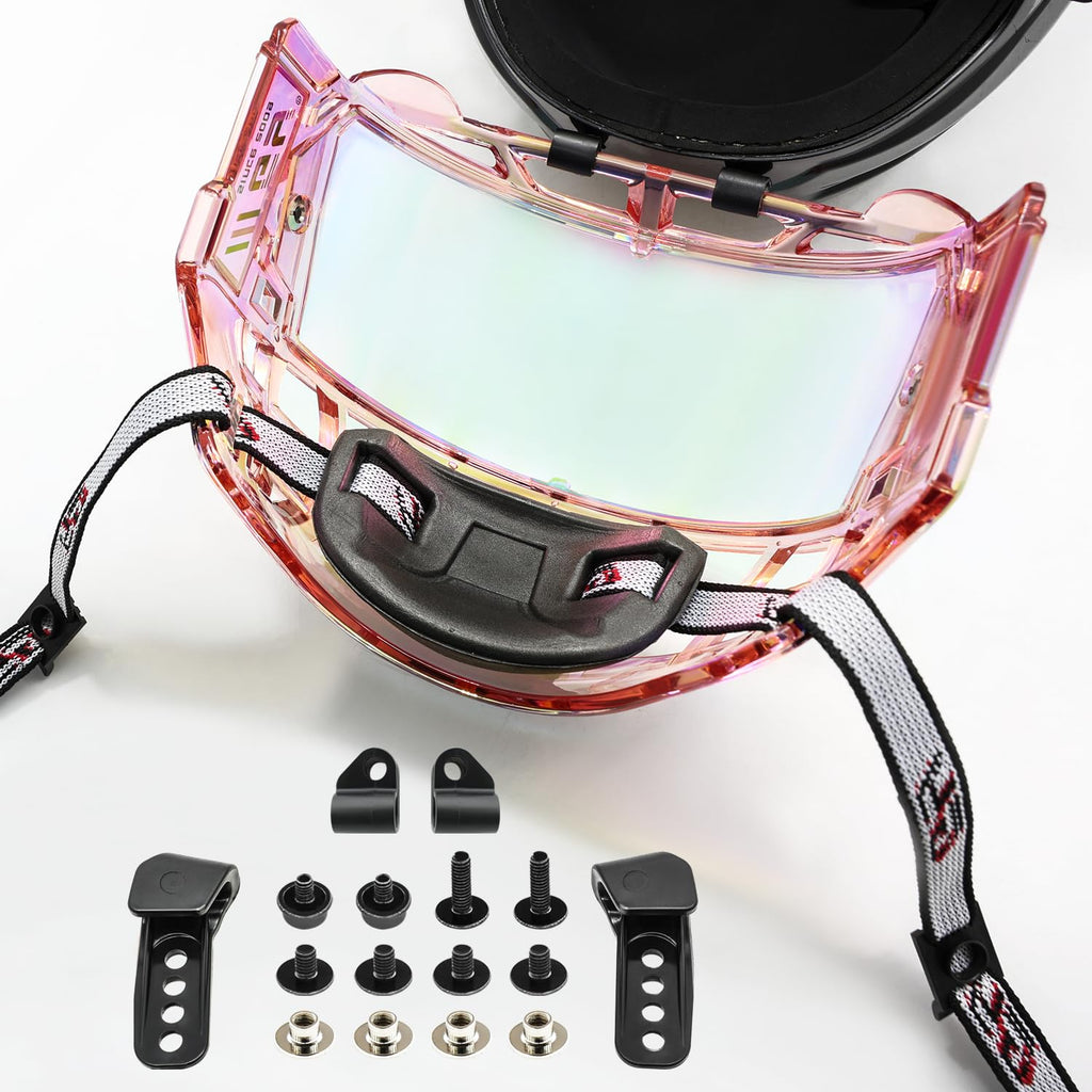 GY Hockey Full Shield Visor Junior Ice Hockey Helmet Full Face Protection Visor Youth Anti-Scratch/Anti-Fog