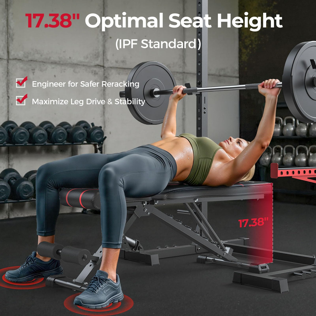 FLYBIRD Adjustable Weight Bench, Full Body Workout Bench for Home Gym