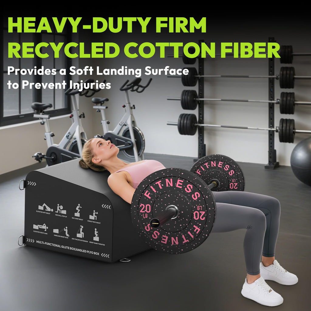 HANDBODE Hip Thrust Bench, Multi-Functional Slip-Free Hip Thrust Machine