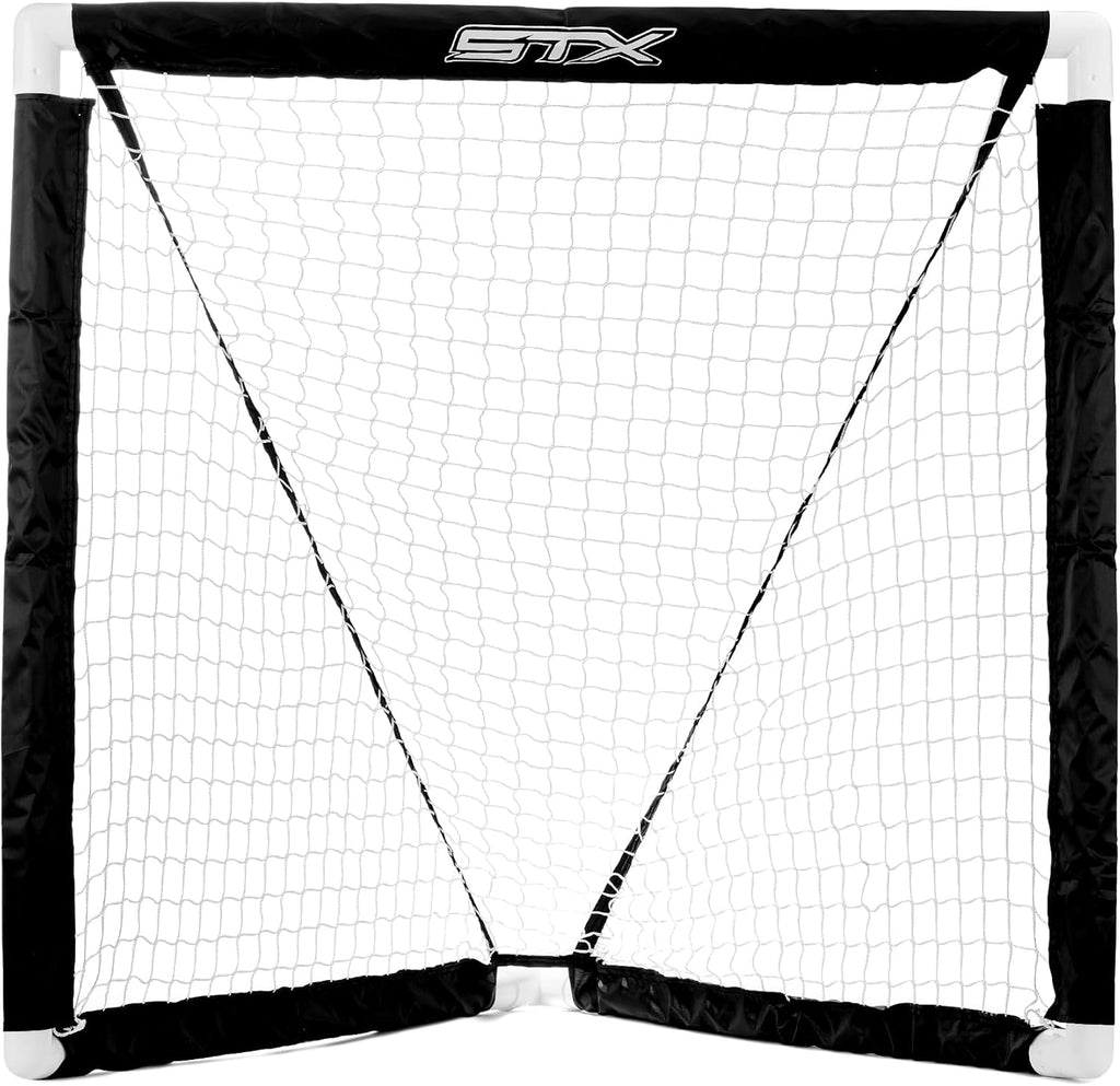 STX FiddleSTX Seven Player Game Set with Six Field Player Sticks One Goalie Stick Mini Goal and Balls