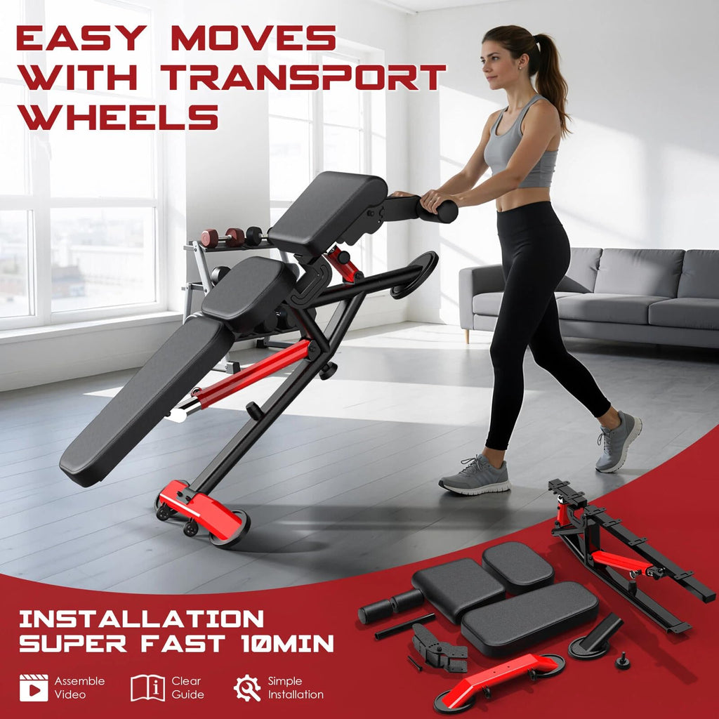 Commercial Adjustable Weight Bench, Heavy Duty 1800LBS