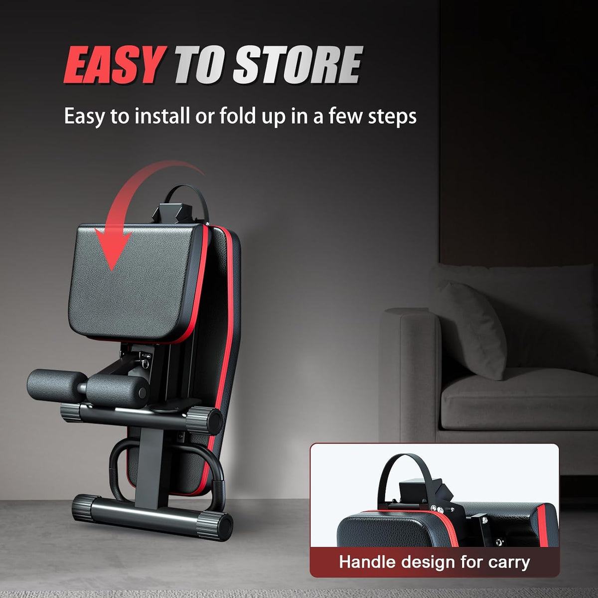 ALSO GO Adjustable Weight Bench for Home Gym, Foldable Workout Bench