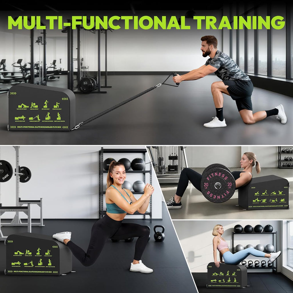 HANDBODE Hip Thrust Bench, Multi-Functional Slip-Free Hip Thrust Machine