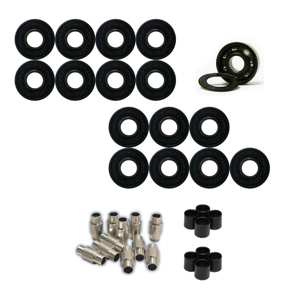 Labeda Gripper Roller Hockey Wheels, Hybrid Ceramic Bearings, Choose Color Size