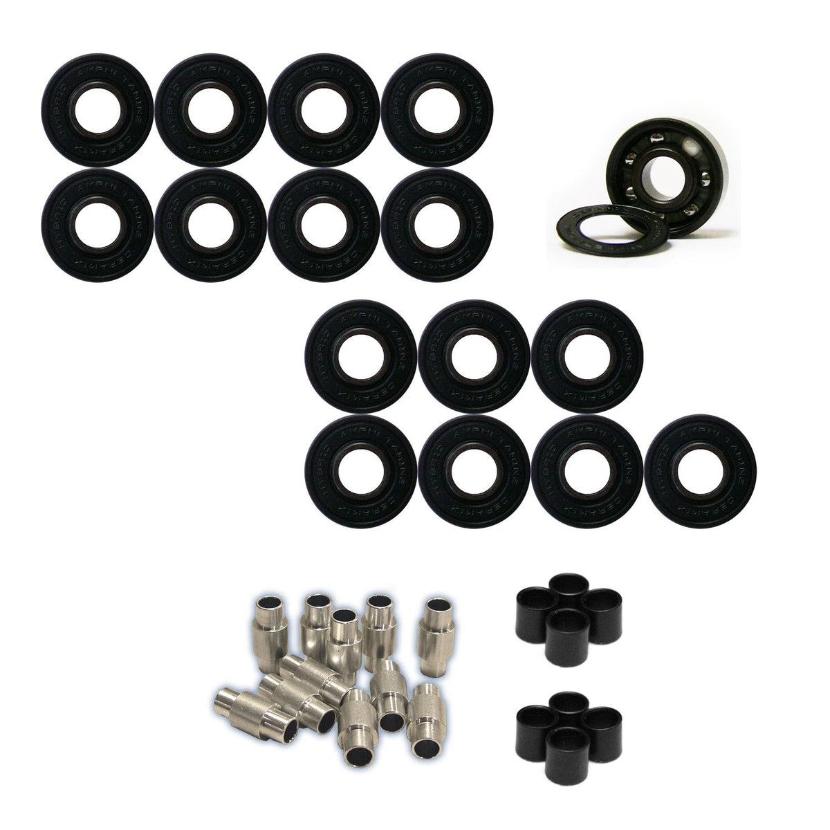 Labeda Gripper Roller Hockey Wheels, Hybrid Ceramic Bearings, Choose Color Size