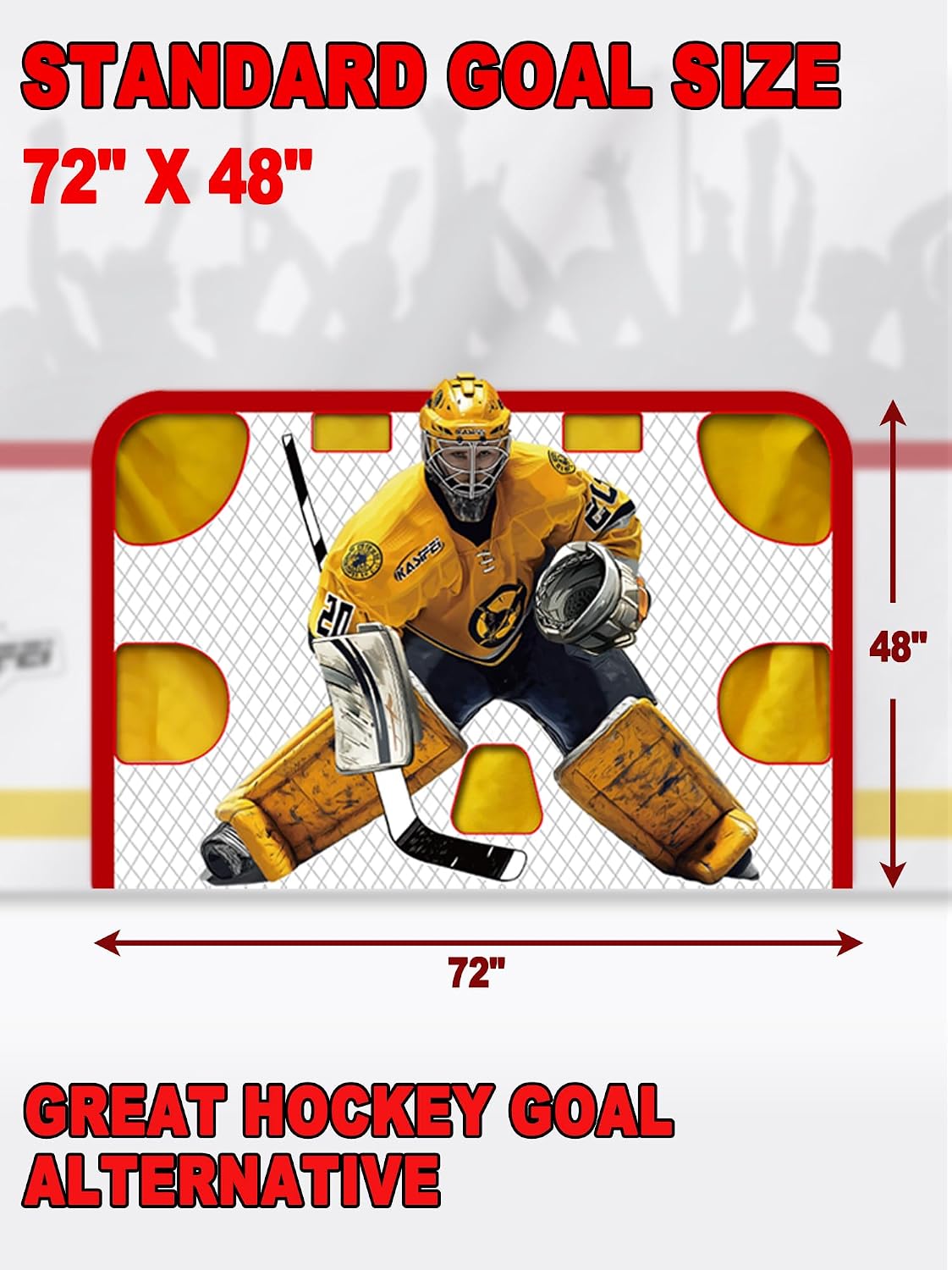 kasifei â 8' x 16' Heavy Duty Hockey Shooting Tarp â Built-in Shooter Tutor â Great Hockey Net Replacement â Training Equipment for All Skill Levels - Garage & Wall Protection