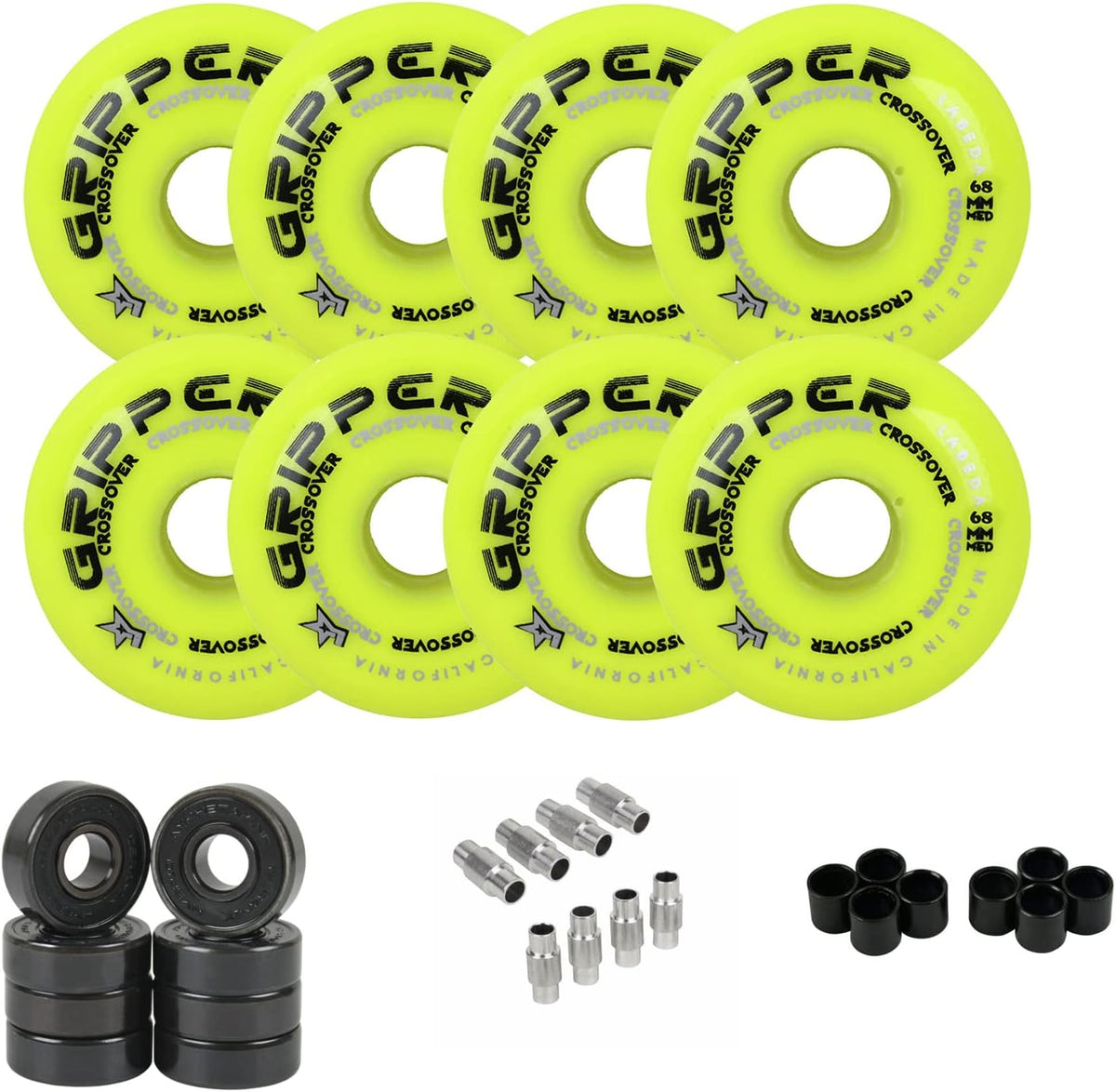 Labeda Gripper Roller Hockey Wheels, Hybrid Ceramic Bearings, Choose Color Size