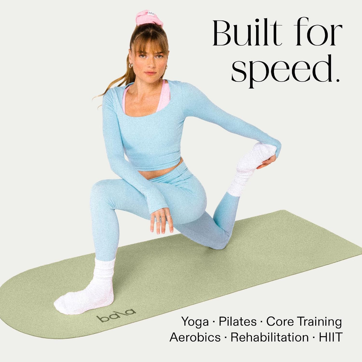 Bala Yoga Mat for Home Gym, Non-Slip Exercise Mat for Home Yoga