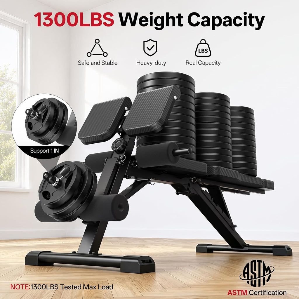 JOROTO Adjustable Weight Bench, Foldable Incline Decline Flat Workout Bench