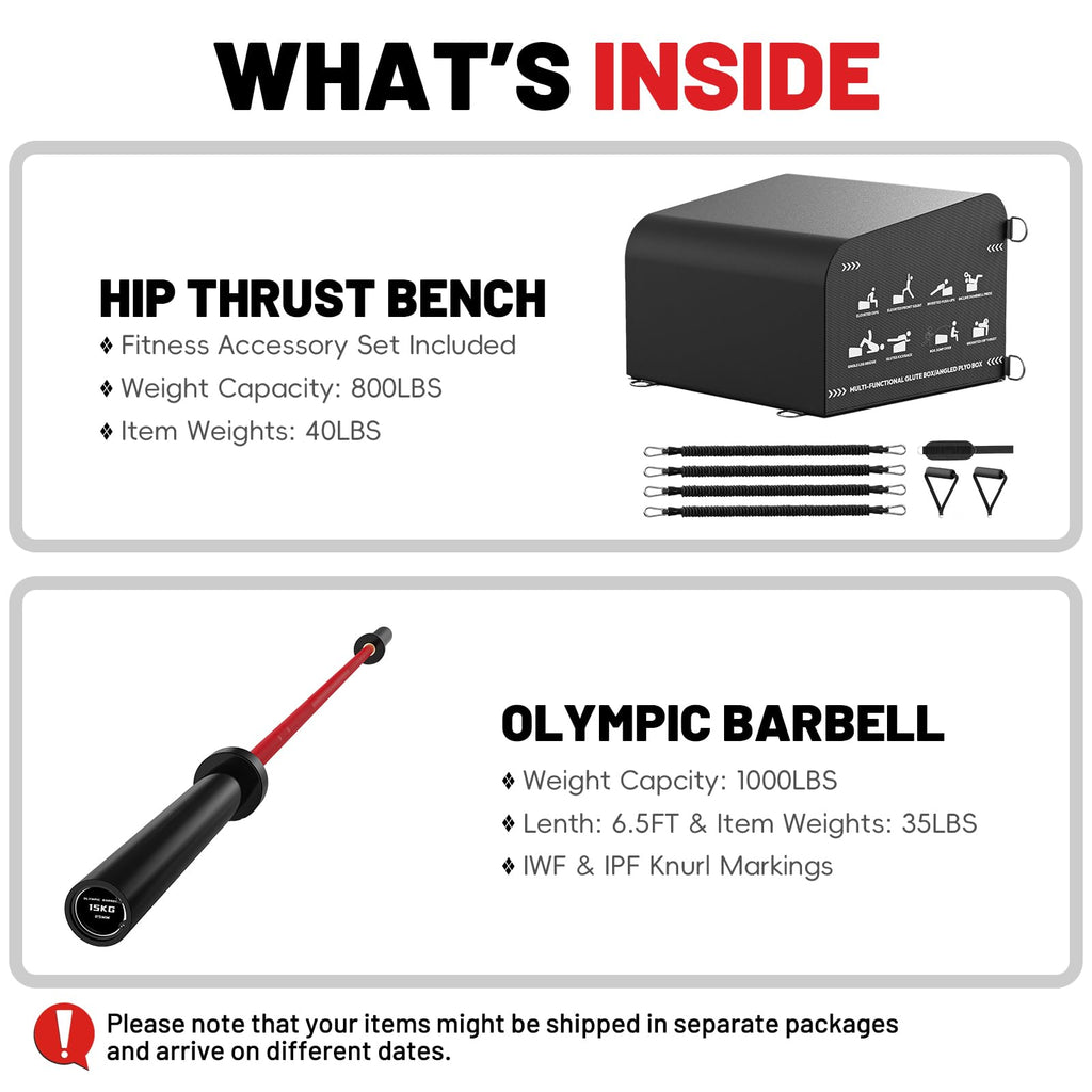 Hip Thrust Box Multifunctional Angled Glute Box for Hip Strength Ab Workout