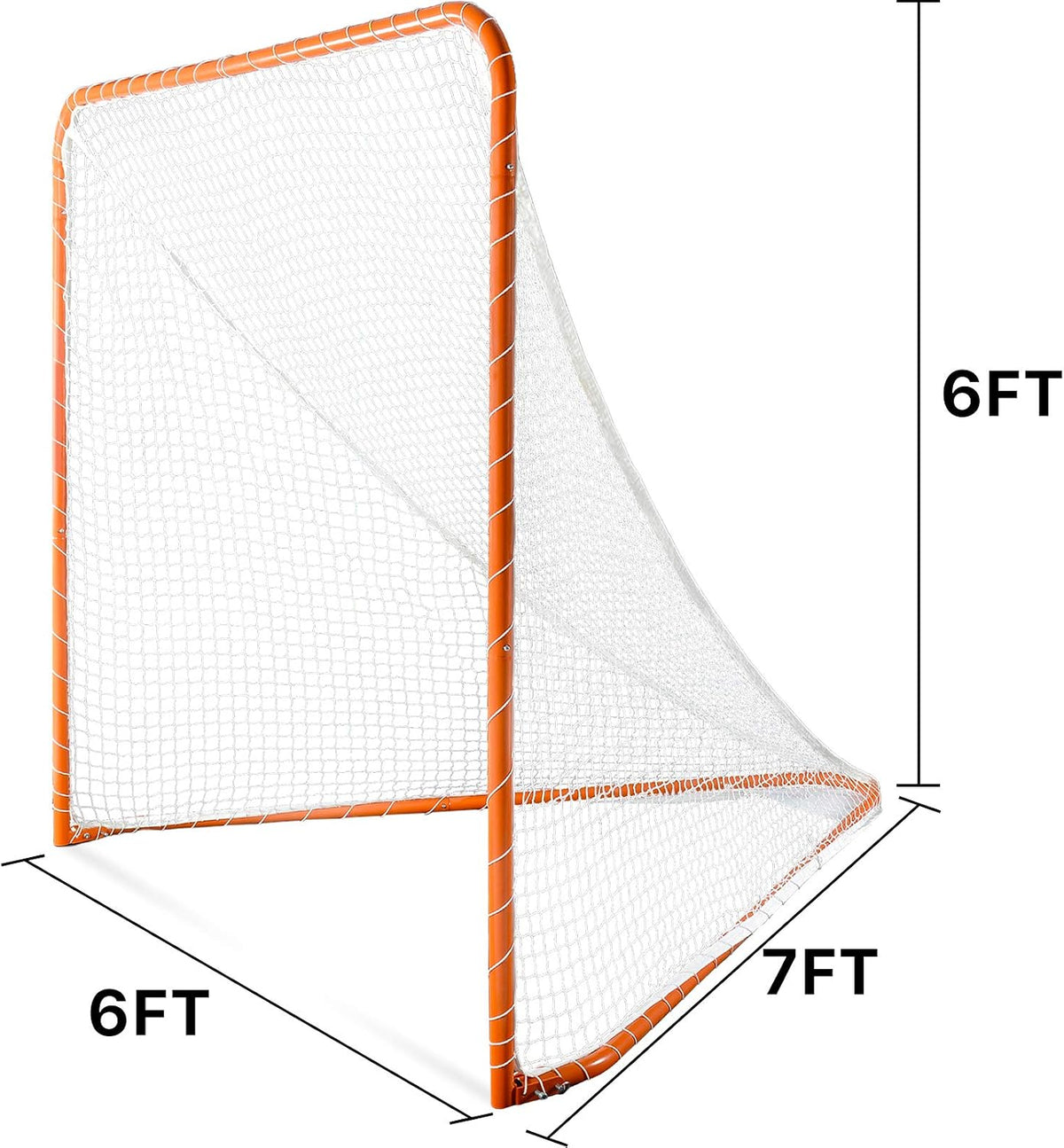 Kapler Portable Lacrosse Goal Net 6x6x7FT Backyard Practice