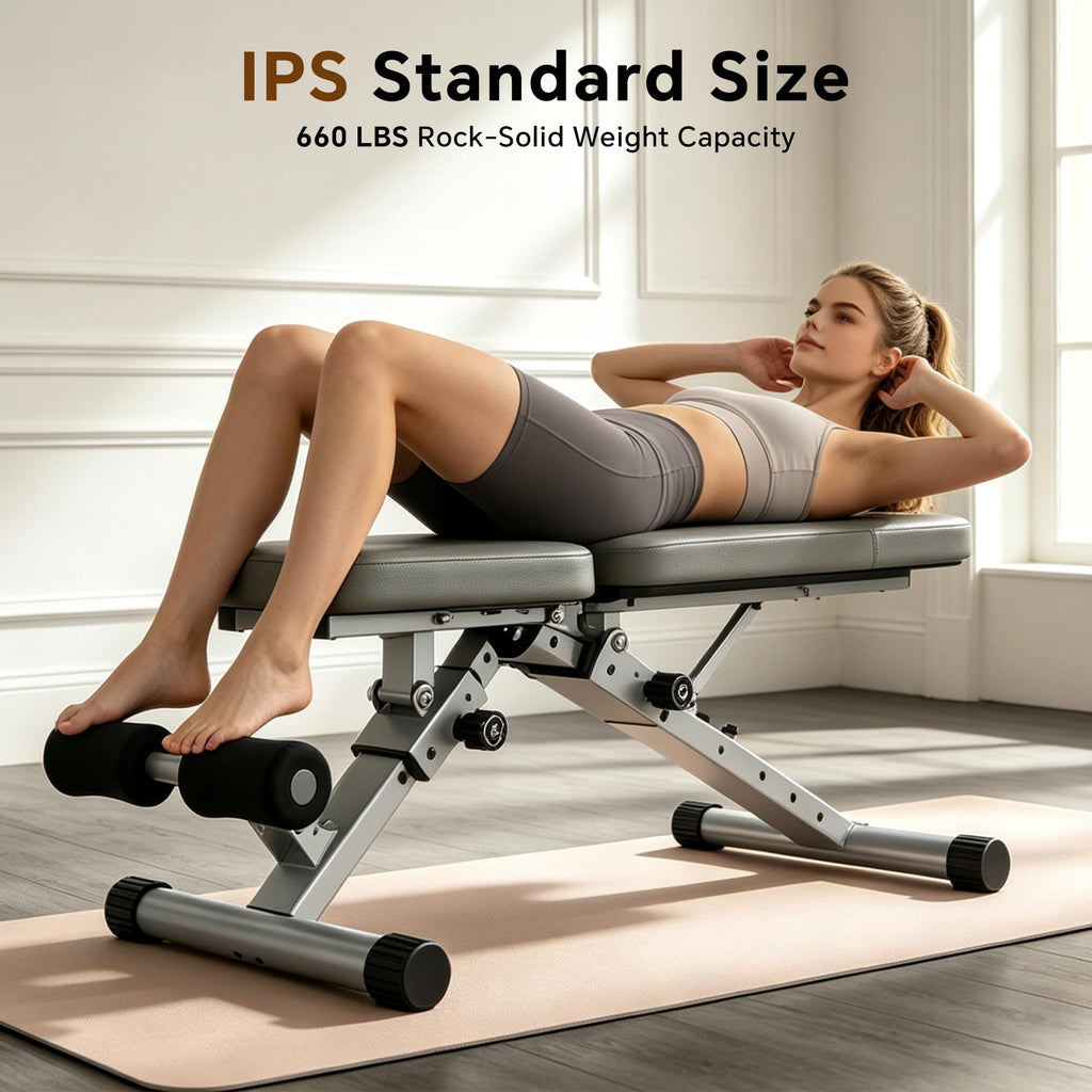 Adjustable Weight Bench for Home Gym, Workout Bench for Bench Press, Full Body Workout Incline Decline Flat Utility Exercise Bench, Full-Pin Mechanism lnnovative Fast Folding Strength Training Benches