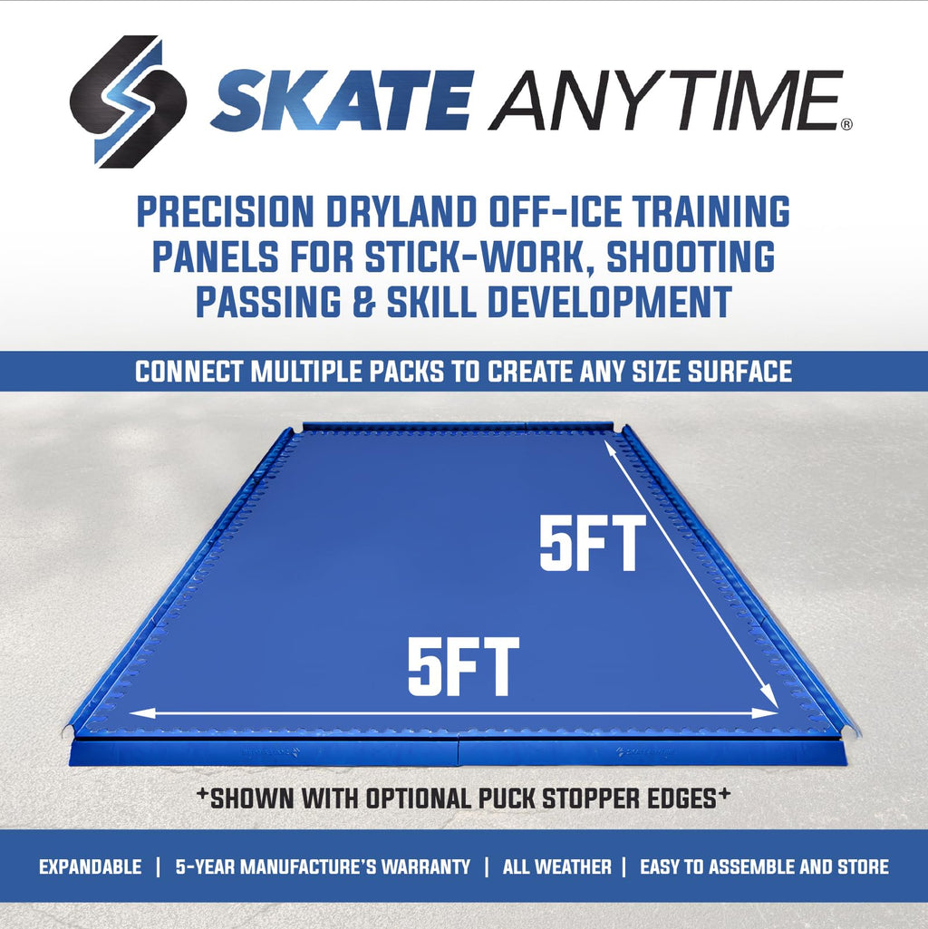 Skate Anytime Precision Dryland Hockey Tiles â Expandable Off-Ice Hockey Training Zones for Stickhandling, Passing & Shooting