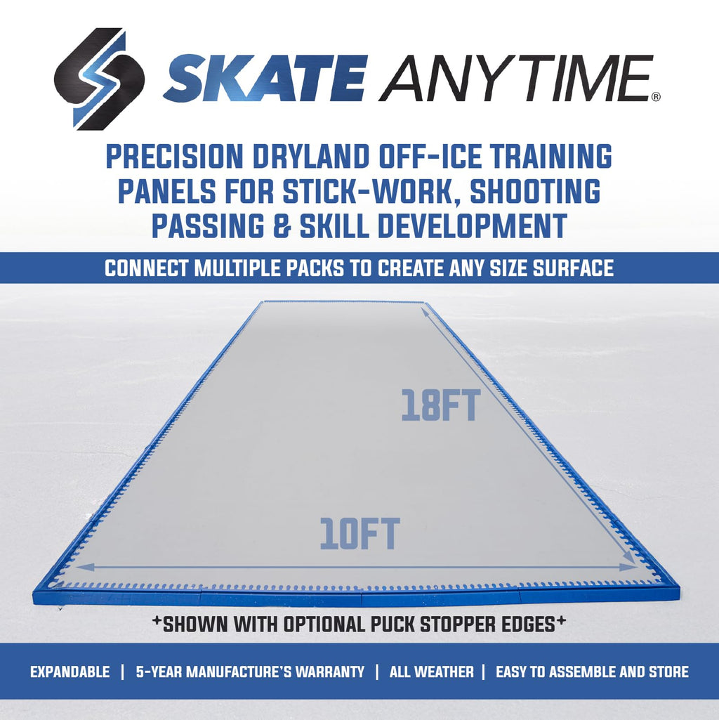 Skate Anytime Precision Dryland Hockey Tiles â Expandable Off-Ice Hockey Training Zones for Stickhandling, Passing & Shooting