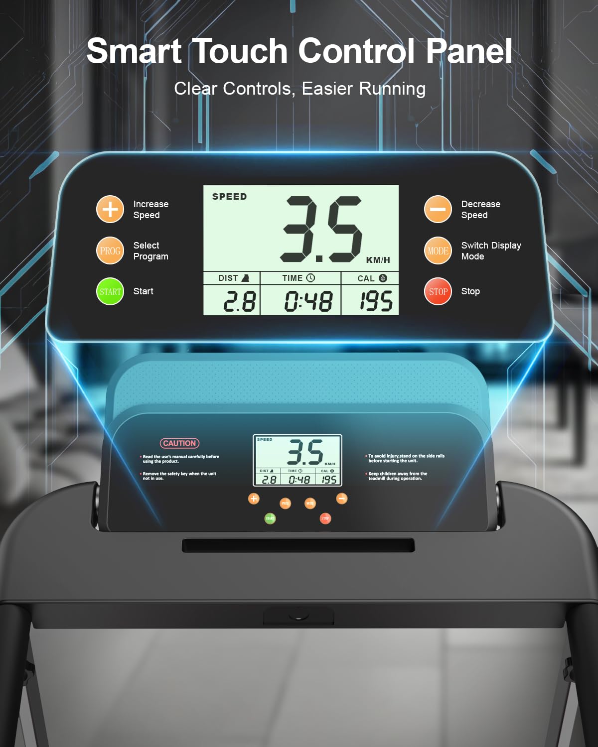Treadmills for Home, Walking Pad with Incline, Caminadoras para Hacer Ejercicio, 0.6-6.2 MPH Portable Foldable Under Desk Caminadora, ElÃ©ctrica Casa Tredmill, Folding Compact Running Machine