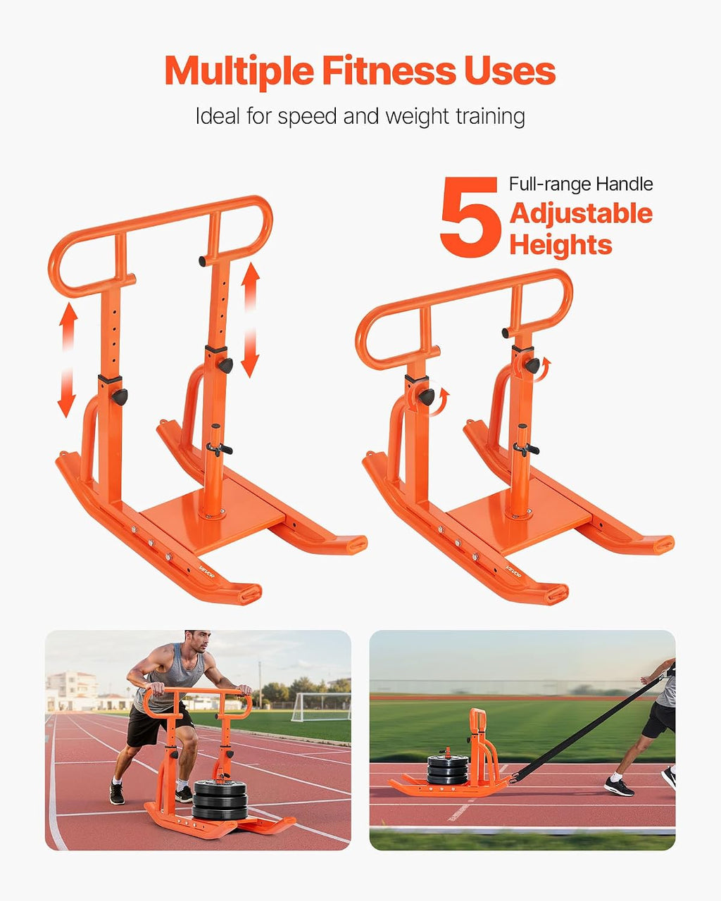 VEVOR Weight Sled,Workout Sled for Push-Pull Running & Strength Training