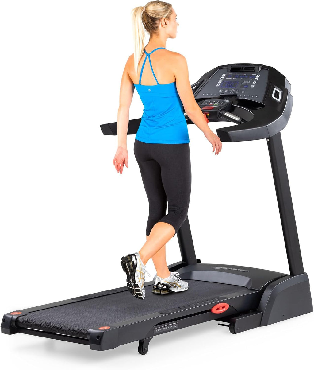 3G Cardio Pro Runner X Treadmill - Heavy Duty Home Construction - FreeSync FTMS Bluetooth Connectivity - Low 6.5" Step-up Height - Foldable Compact Storage - Orthopedic Belt - 350 lb Capacity
