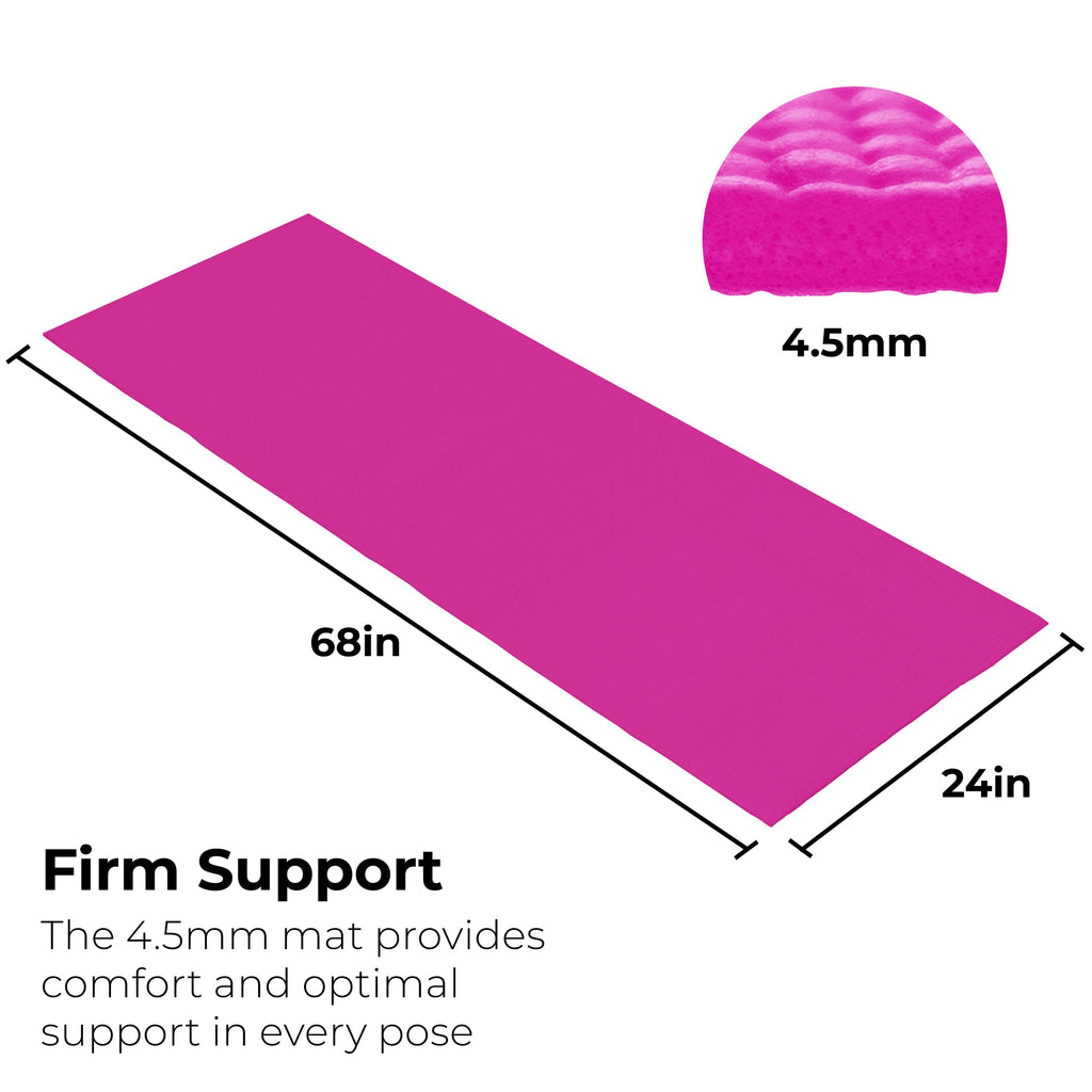 Bulk Yoga Mats, 10 Pack, 4mm Thick, 68x24in