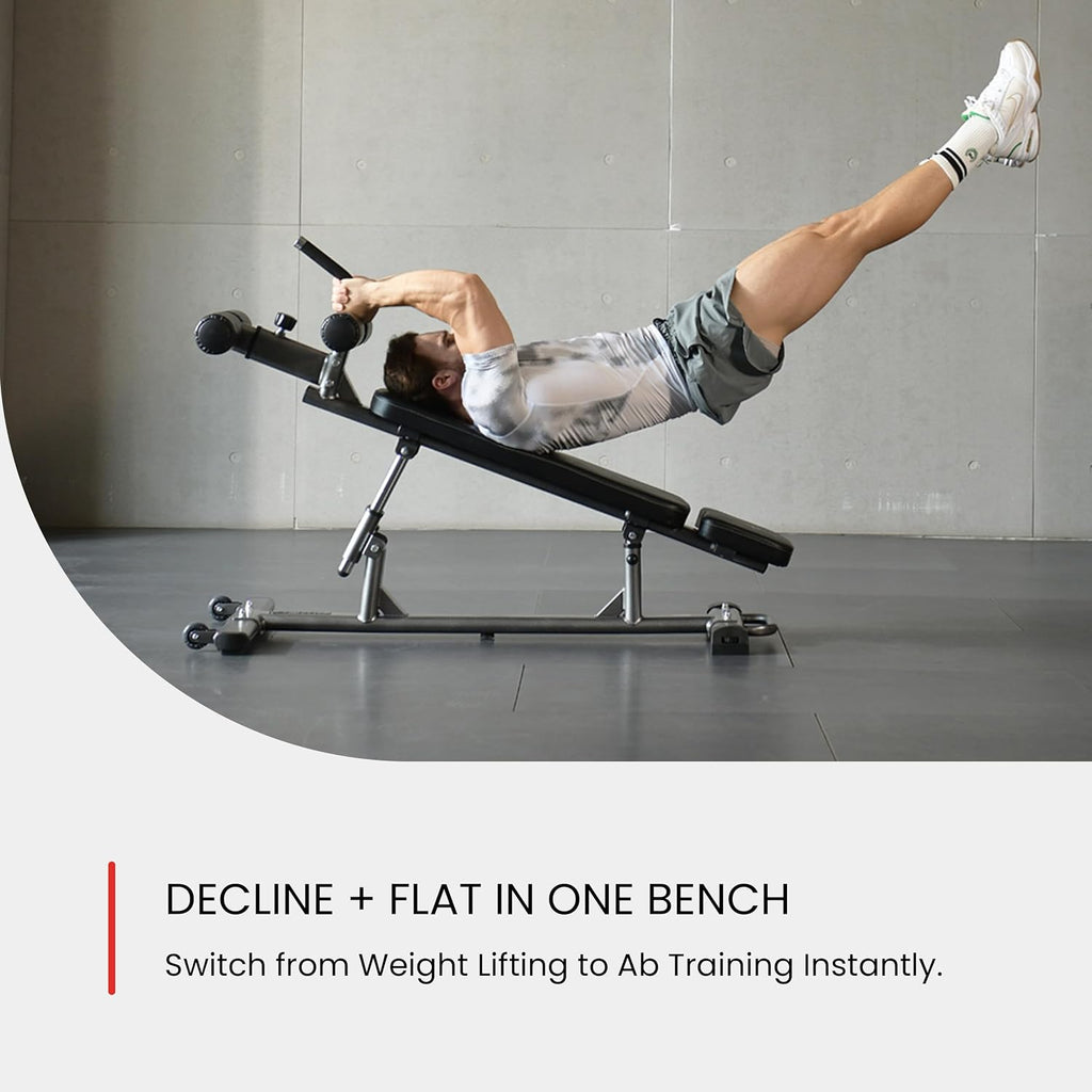 Finer Form Semi-Commercial Decline Sit Up and Flat Weight Bench