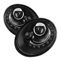 Spyder Volkswagen Beetle 06-10 Projector Headlights - DRL LED - Ebony