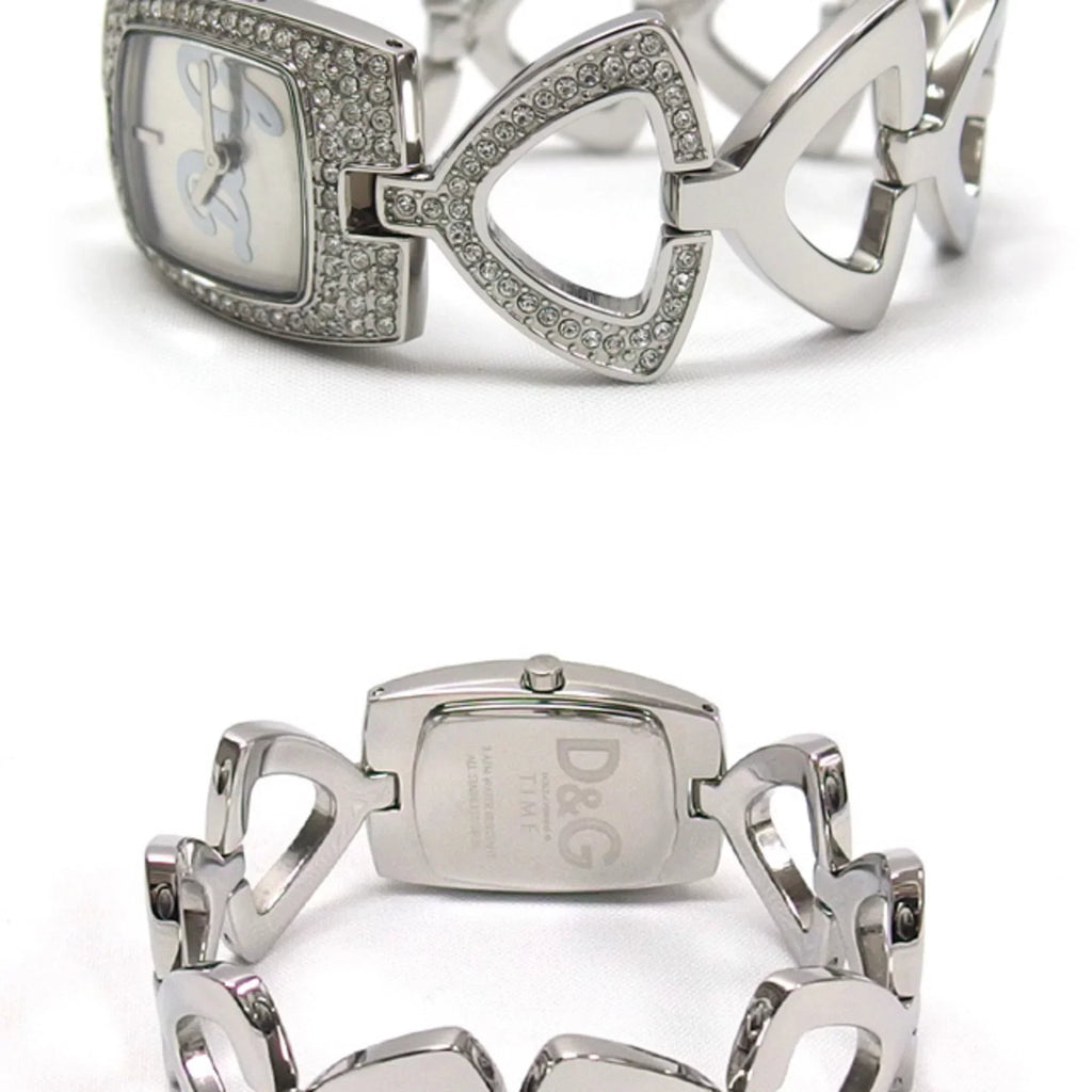 Pre-Owned D&G Ladies Watch Crystal Silver Display (Fair)