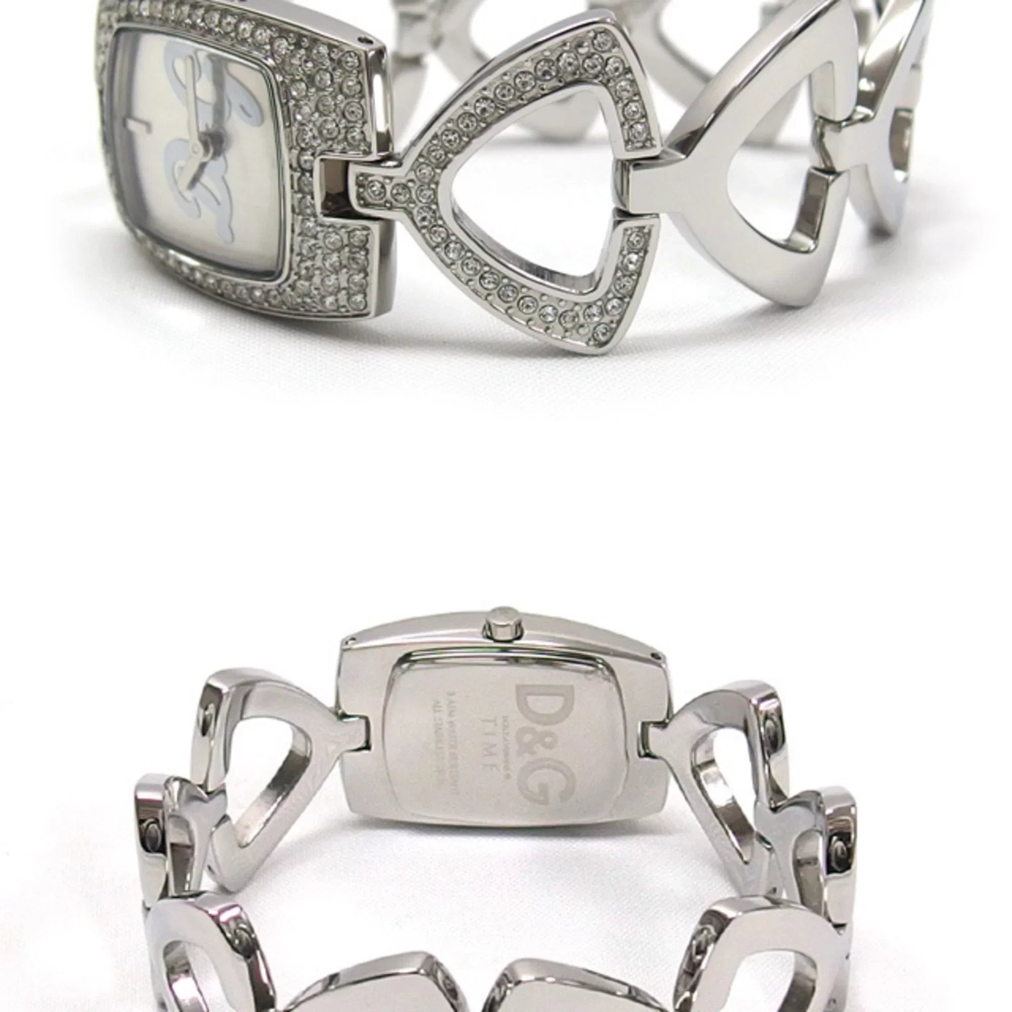 Pre-Owned D&G Ladies Watch Crystal Silver Display (Fair)