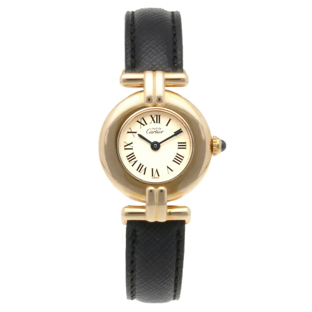 Pre-Owned Cartier Must Colise Vermeil Watch GP 590002 Gemstone Ladies CARTIER (Fair)