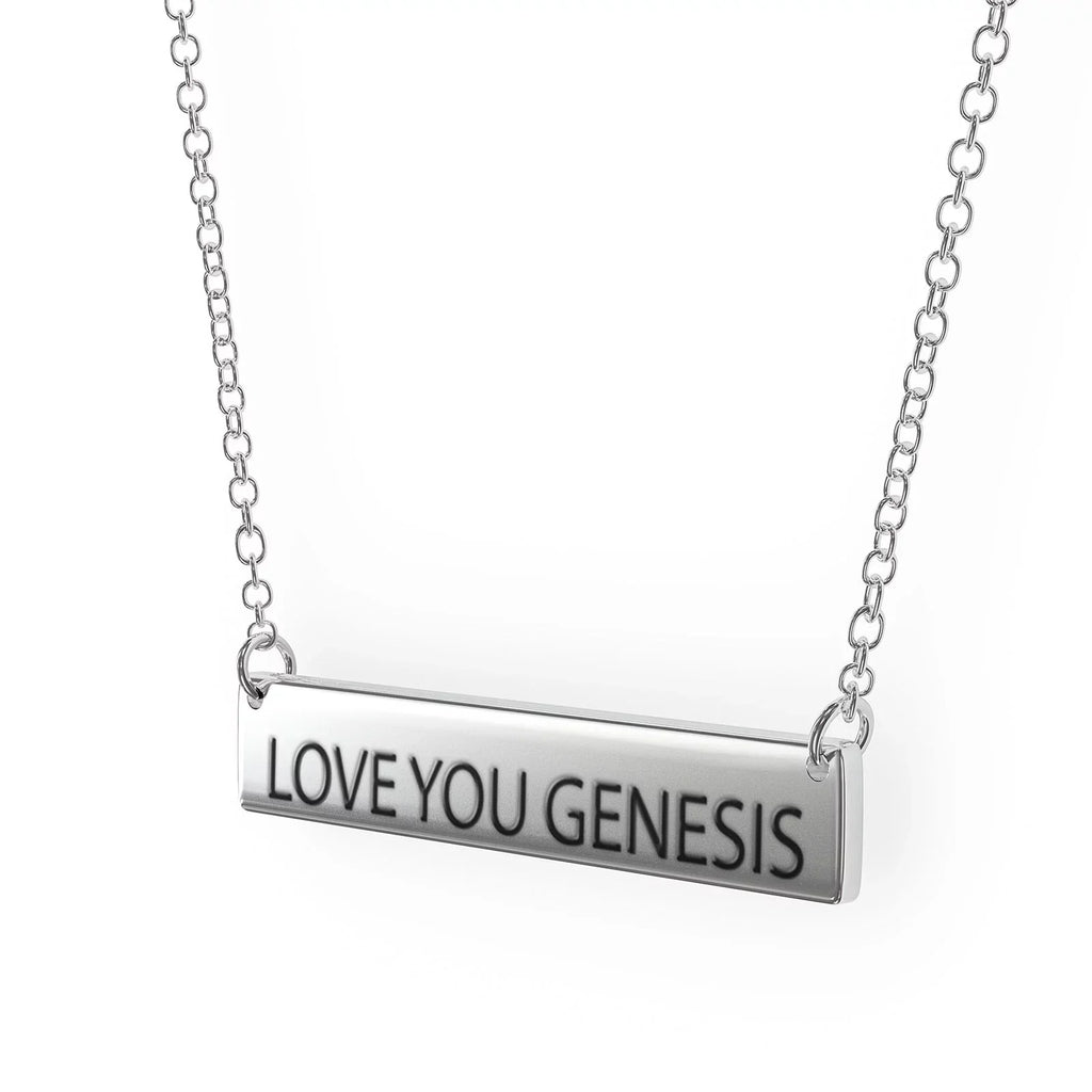 Love You Genesis Gentlemen Bar Final Point Necklace Sterling Sliver