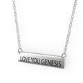 Love You Genesis Gentlemen Bar Final Point Necklace Sterling Sliver