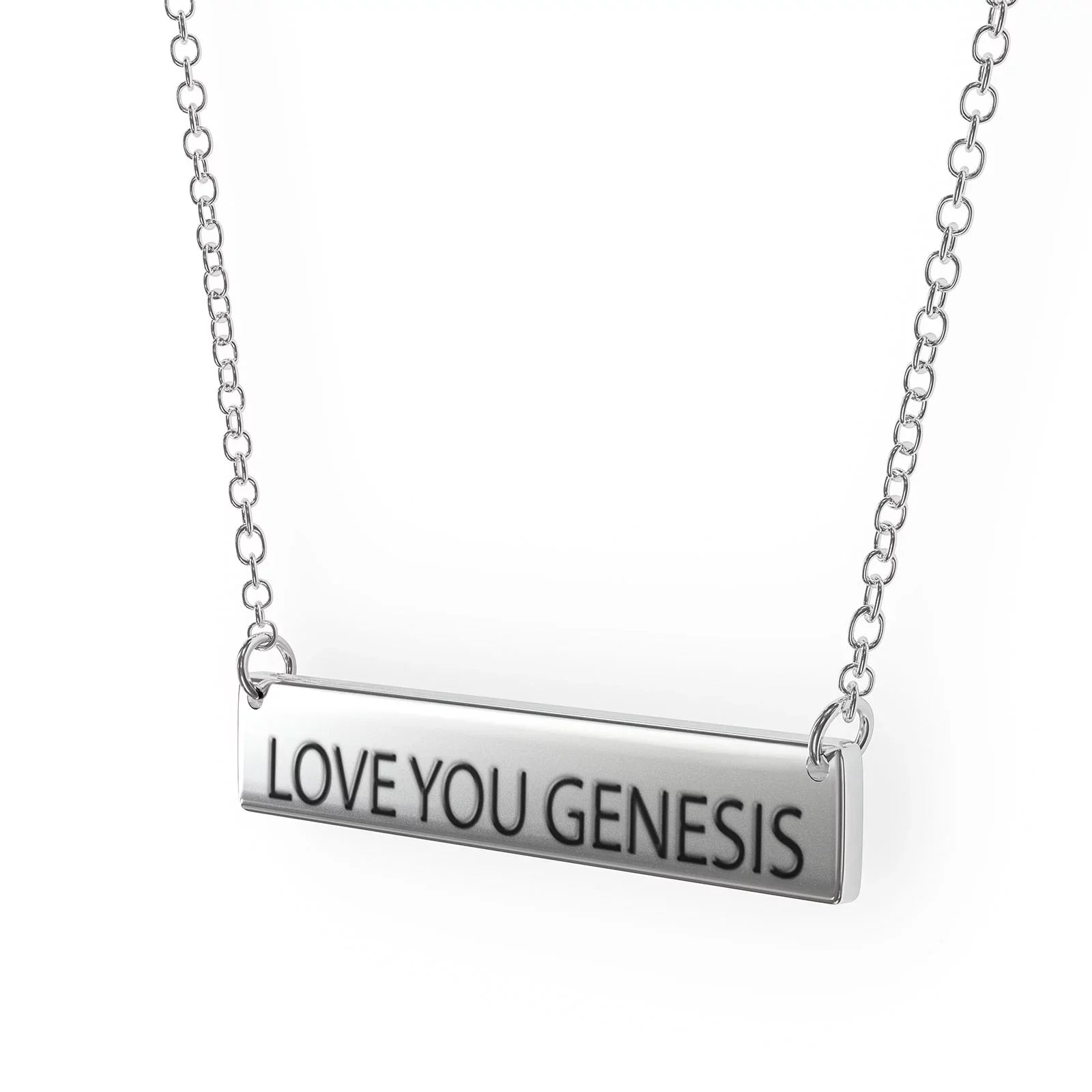 Love You Genesis Gentlemen Bar Final Point Necklace Sterling Sliver
