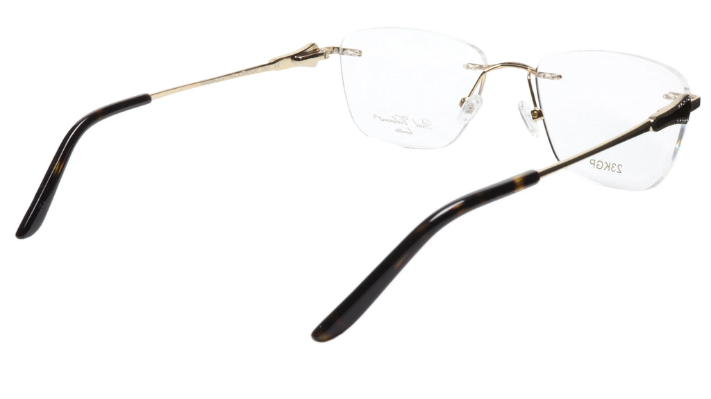Paul Vosheront Tapered Square Gold & Ebony Acetate Optical Frame 52-18-135 37