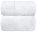 White Classic Luxury White Bath Towels - Large 30x56 Inch, 100% Cotton American Linen Big White Towels, 2-Pack Bathroom Sheets | Set of 2, White