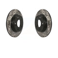 Rear Coated Drilled Slotted Disc Brake Rotors Pair For Mazda 3 CX-3 CX-30 Sport KD-100193