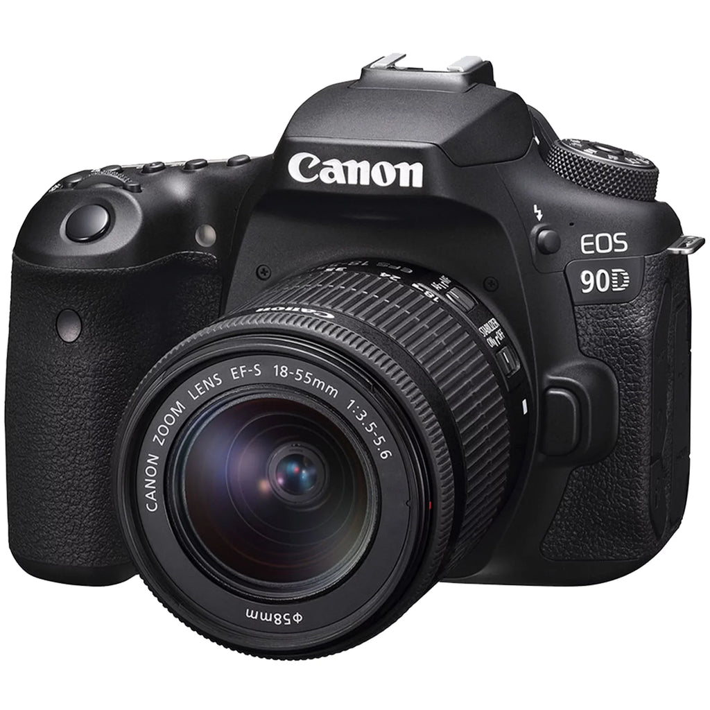 Canon EOS 90D DSLR Camera with 18-55mm, 75-300mm Lens, SanDisk 64GB Card, Backpack, Flash, Tripod and ZeeTech Accessory Bundle