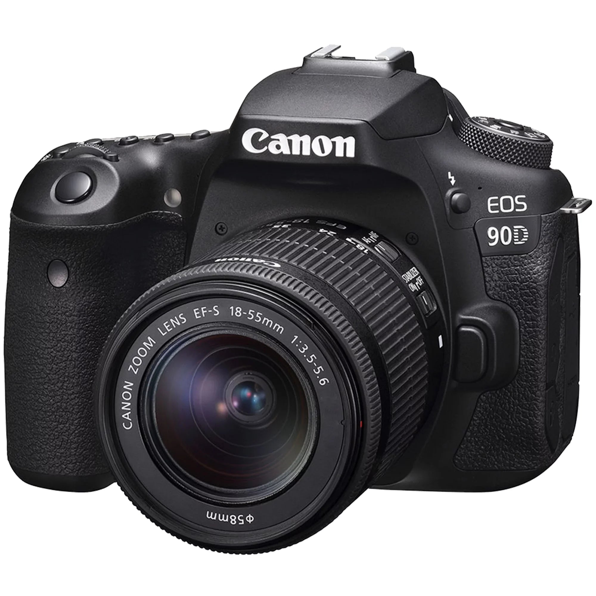 Canon EOS 90D DSLR Camera with 18-55mm, 75-300mm Lens, SanDisk 64GB Card, Backpack, Flash, Tripod and ZeeTech Accessory Bundle